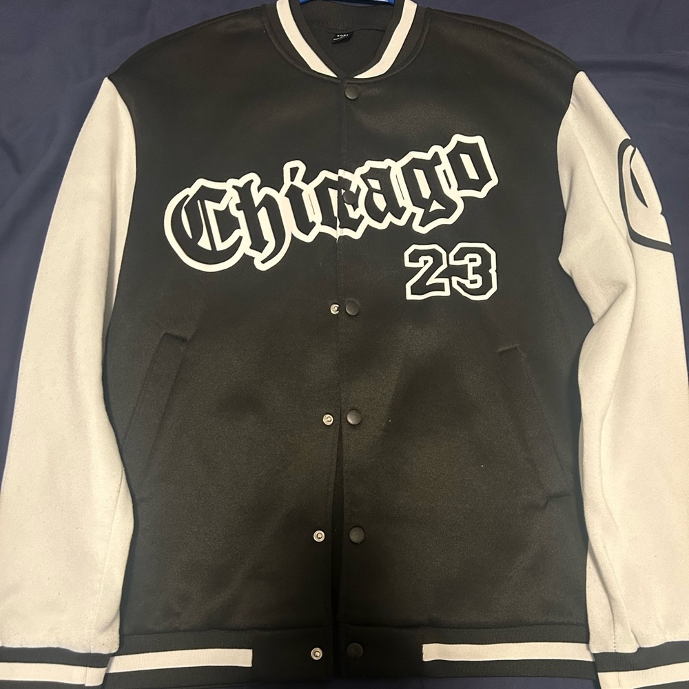 Black and White varsity jacket